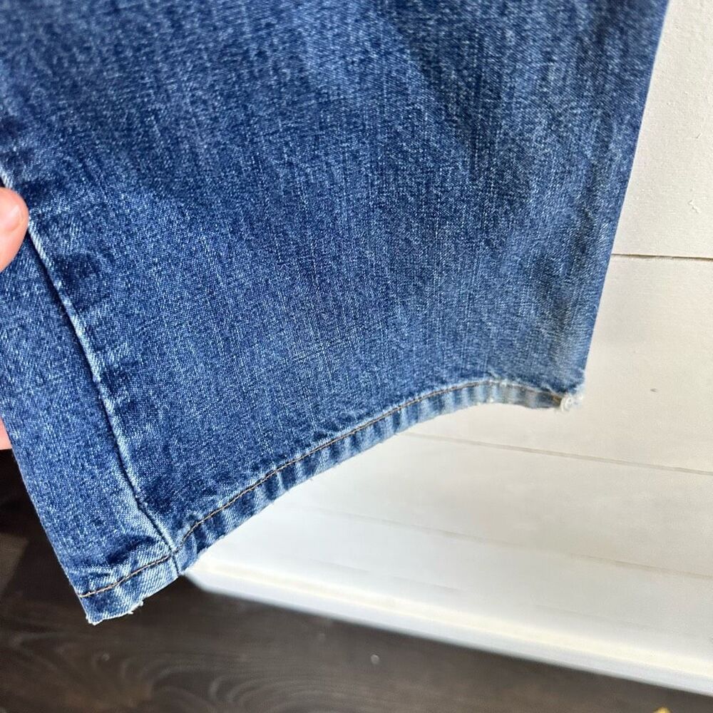 BCBG Maxazria Y2K Boot Cut Flare Distressed Jeans Size 3/4R - Picture 2 of 11